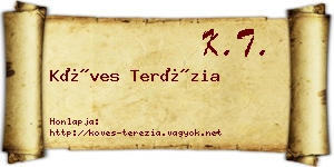 Köves Terézia névjegykártya