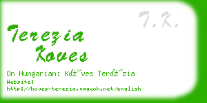 terezia koves business card